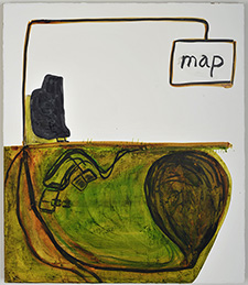 Mira Schor - Reversible Painting: Map, 2013